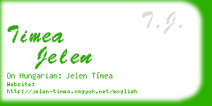 timea jelen business card